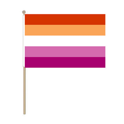 Lesbian Pride Hand Held Flag (22.5cm x 15cm)