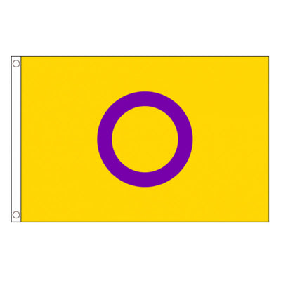 Intersex Pride Yellow/Purple Flag (5ft x 3ft Premium)