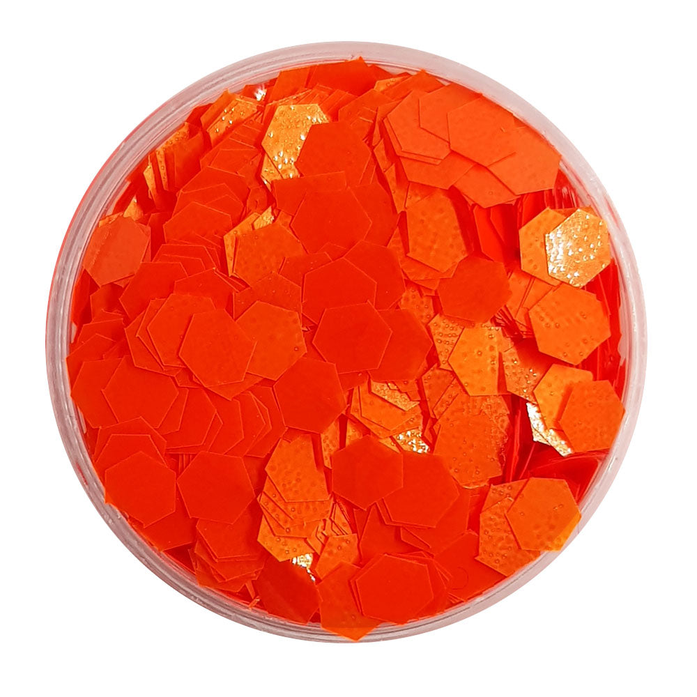 Bright Orange Large Flake Glitter (Neon UV Glitter) - Juicy Lucy