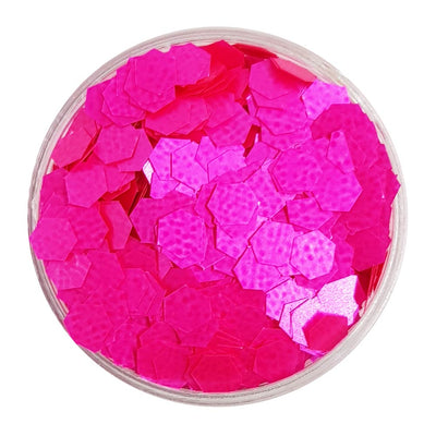 Bright Pink Large Flake Glitter (Neon UV Glitter) - One In The Pink