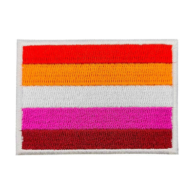 Community Lesbian Flag Rectangular Embroidered Iron-On Patch