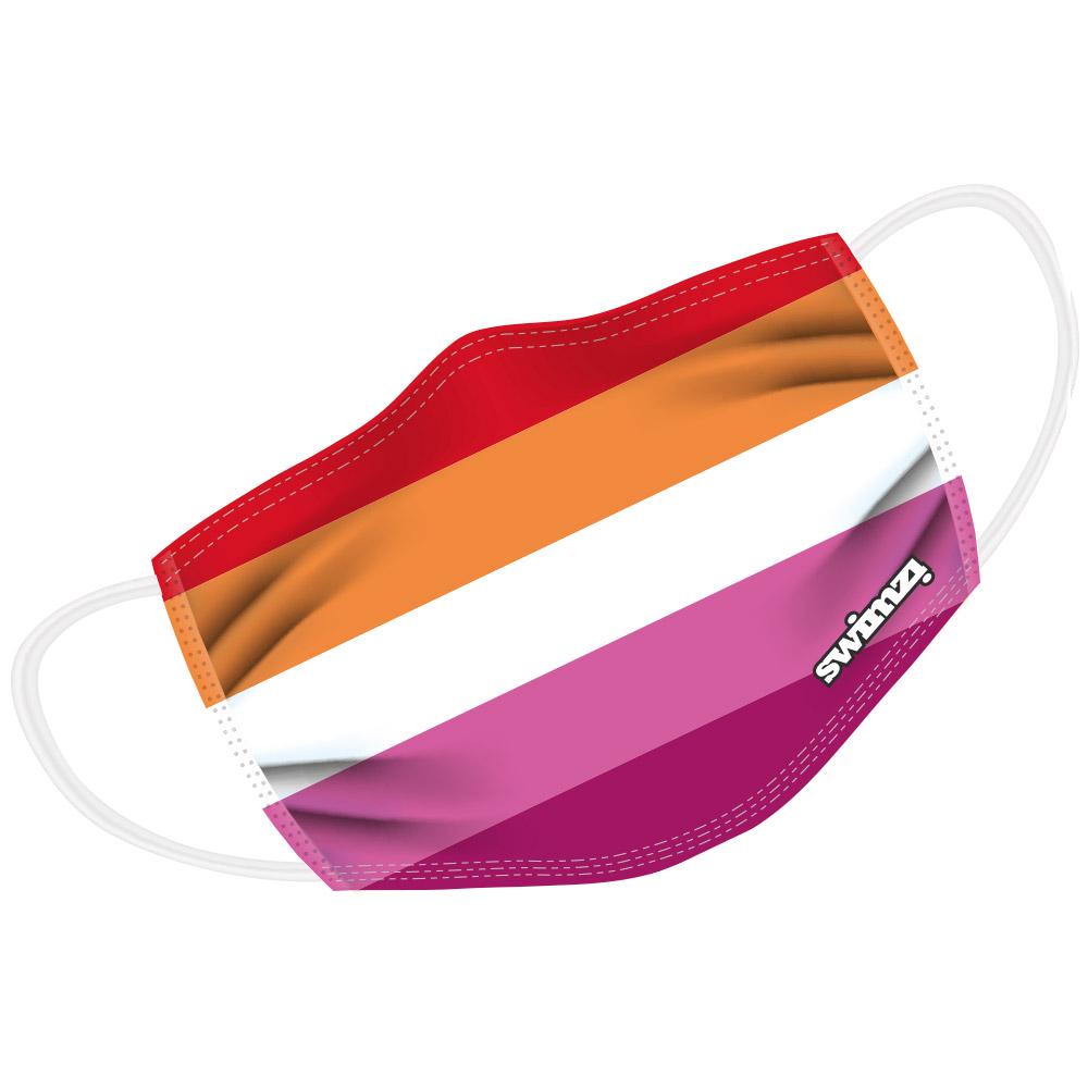 5 Colour Lesbian Flag (Community Lesbian Flag) Twin Layer Face Mask