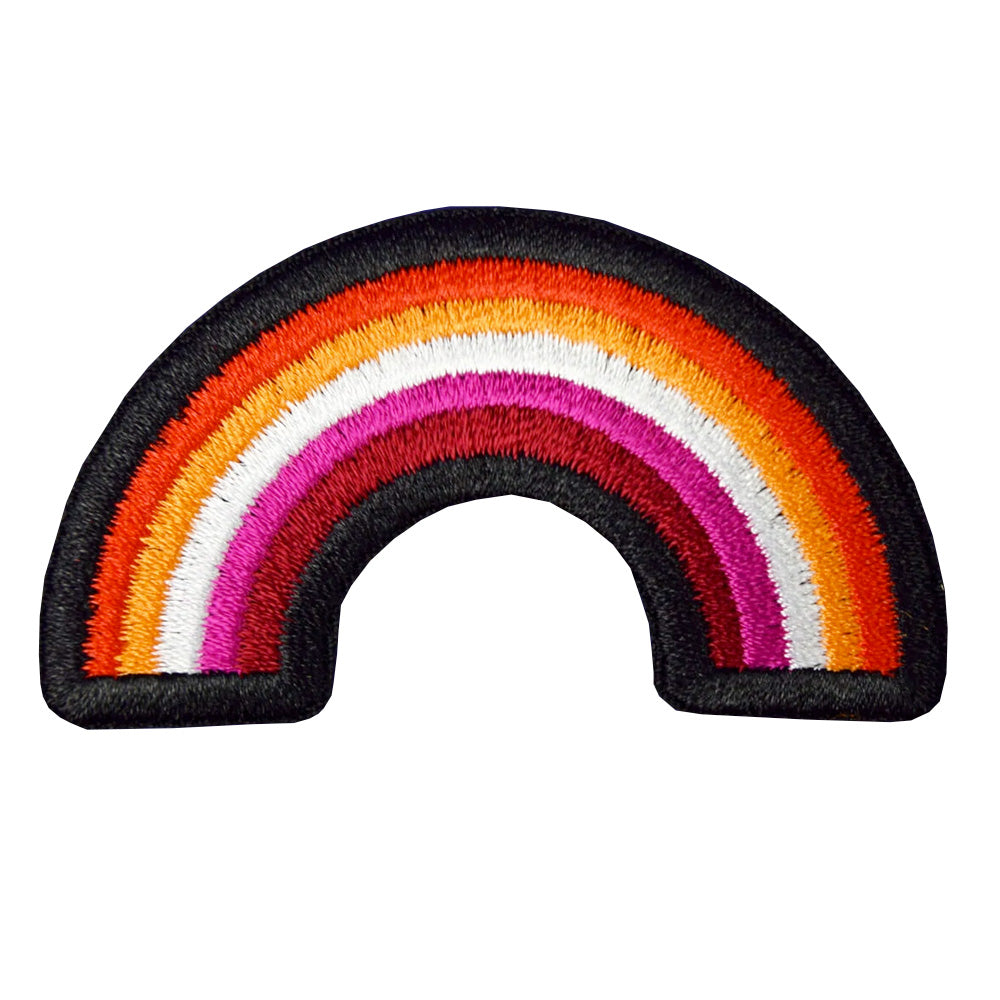 Community Lesbian Rainbow Shaped Embroidered Iron-On Patch