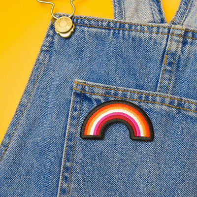 Community Lesbian Rainbow Shaped Embroidered Iron-On Patch