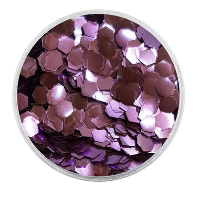 MUOBU Biodegradable Lilac Glitter - Chunky Hexagon Metallic Glitter