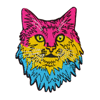 Pansexual Mystical Cat Embroidered Iron-On Festival Patch