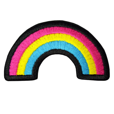 Pansexual Rainbow Shaped Embroidered Iron-On Patch