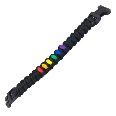 Gay Pride Rainbow Paracord Bracelet