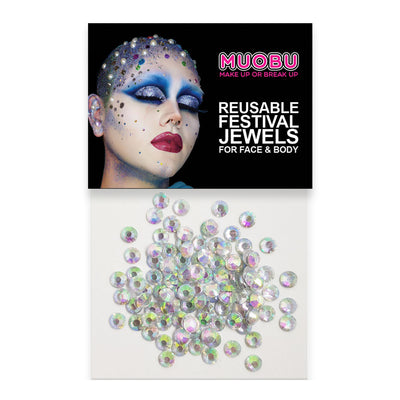 Pearl Diamontes - Iridescent Face & Body Gems 4mm
