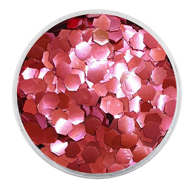 MUOBU Biodegradable Pink Glitter - Chunky Hexagon Metallic Glitter