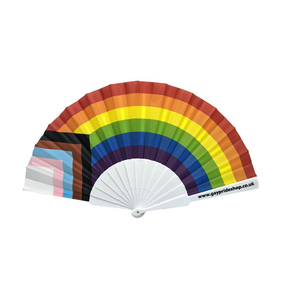 Progress Pride Flag Hand Fan - Medium 23cm – www.festivalglitter.co.uk