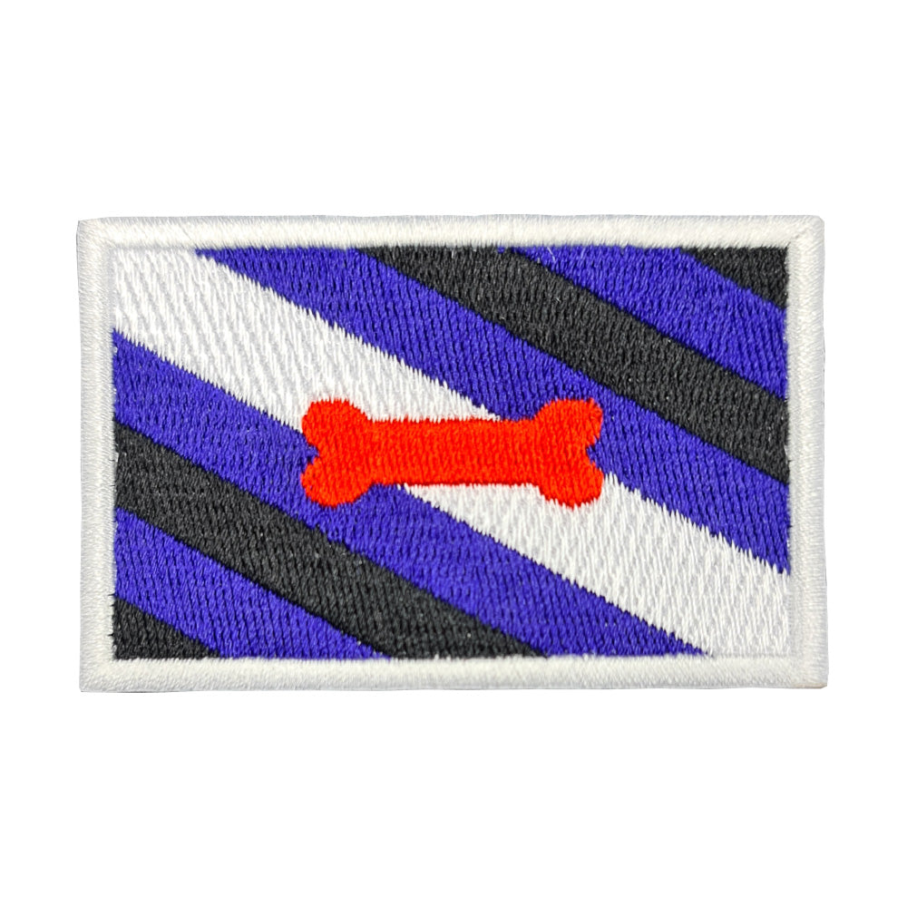 Puppy Play Pride Flag Rectangular Embroidered Iron-On Patch