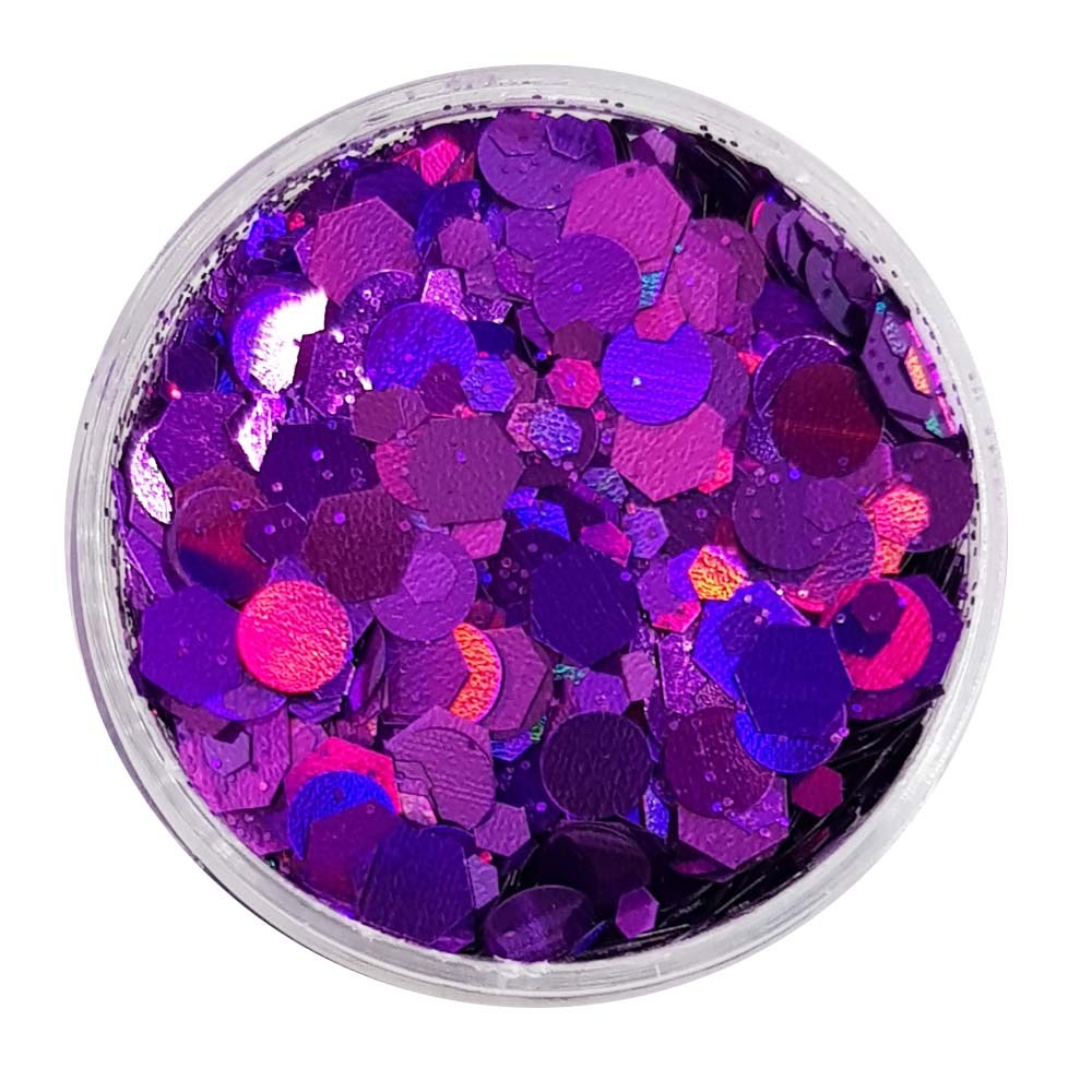 Purple Festival Glitter (Holographic Chunky Glitter Mix) - Purple Passion