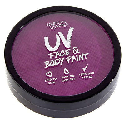 Splashes & Spills UV Face & Body Paint Cake - Purple