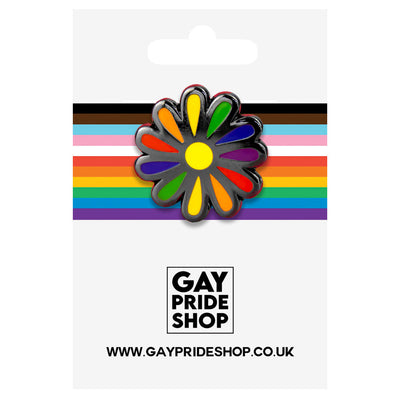 Gay Pride Rainbow Daisy Enamel Pin