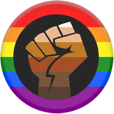 BLM (Black Lives Matter) Rainbow Flag Small Pin Badge