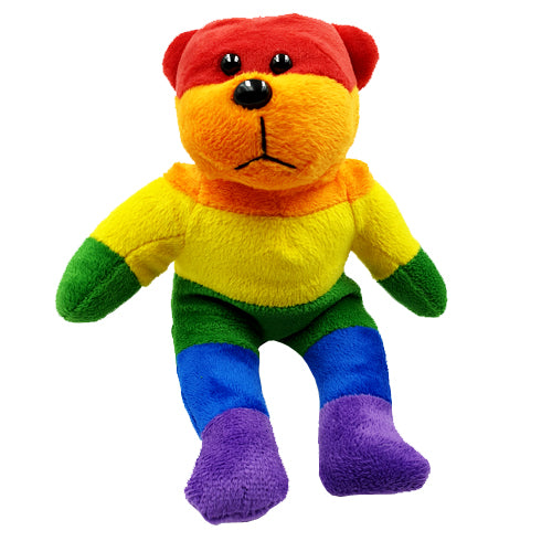 Gay Pride Rainbow Beanie Teddy Bear