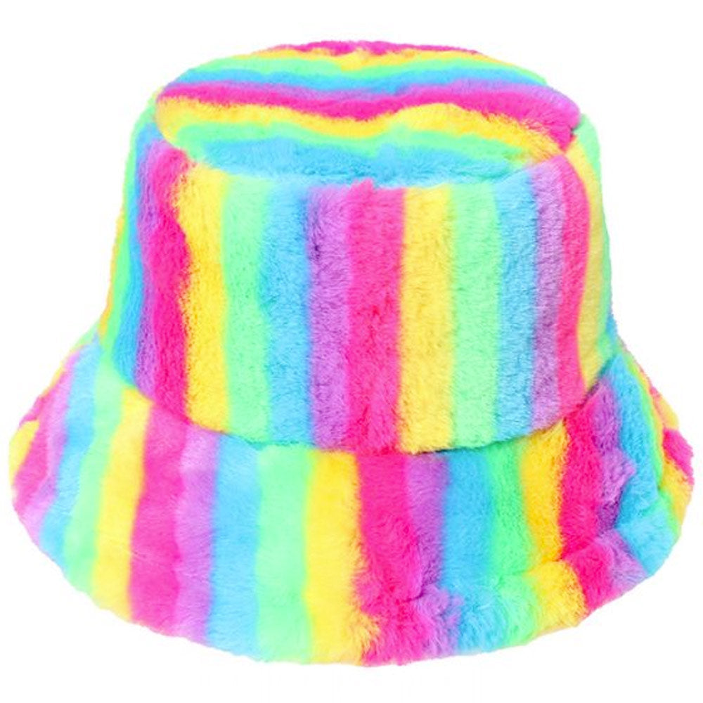 Gay Pride Rainbow Fluffy Bucket Hat