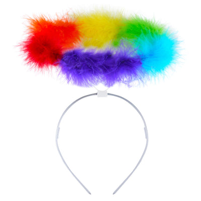 Gay Pride Rainbow Fluffy Halo Headband