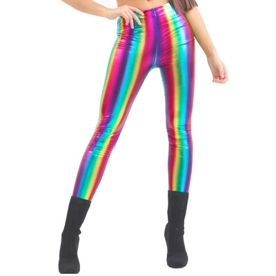 Gay Pride Rainbow Metallic Unisex Leggings