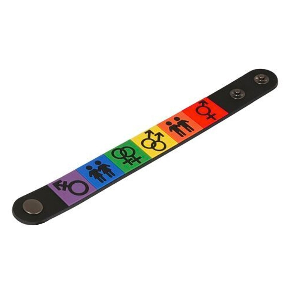 Gay Pride Rainbow LGBTQ Symbols Rubber Bracelet