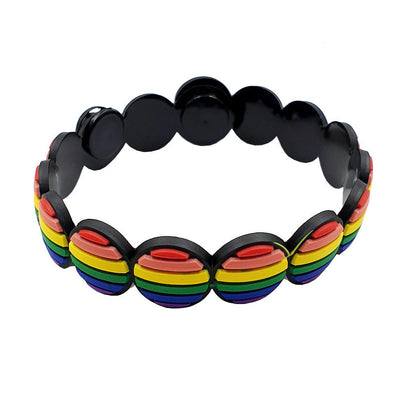 Gay Pride Rainbow Adjustable Silicone Bracelet