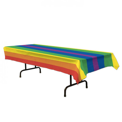 Gay Pride Rainbow Plastic Table Cover