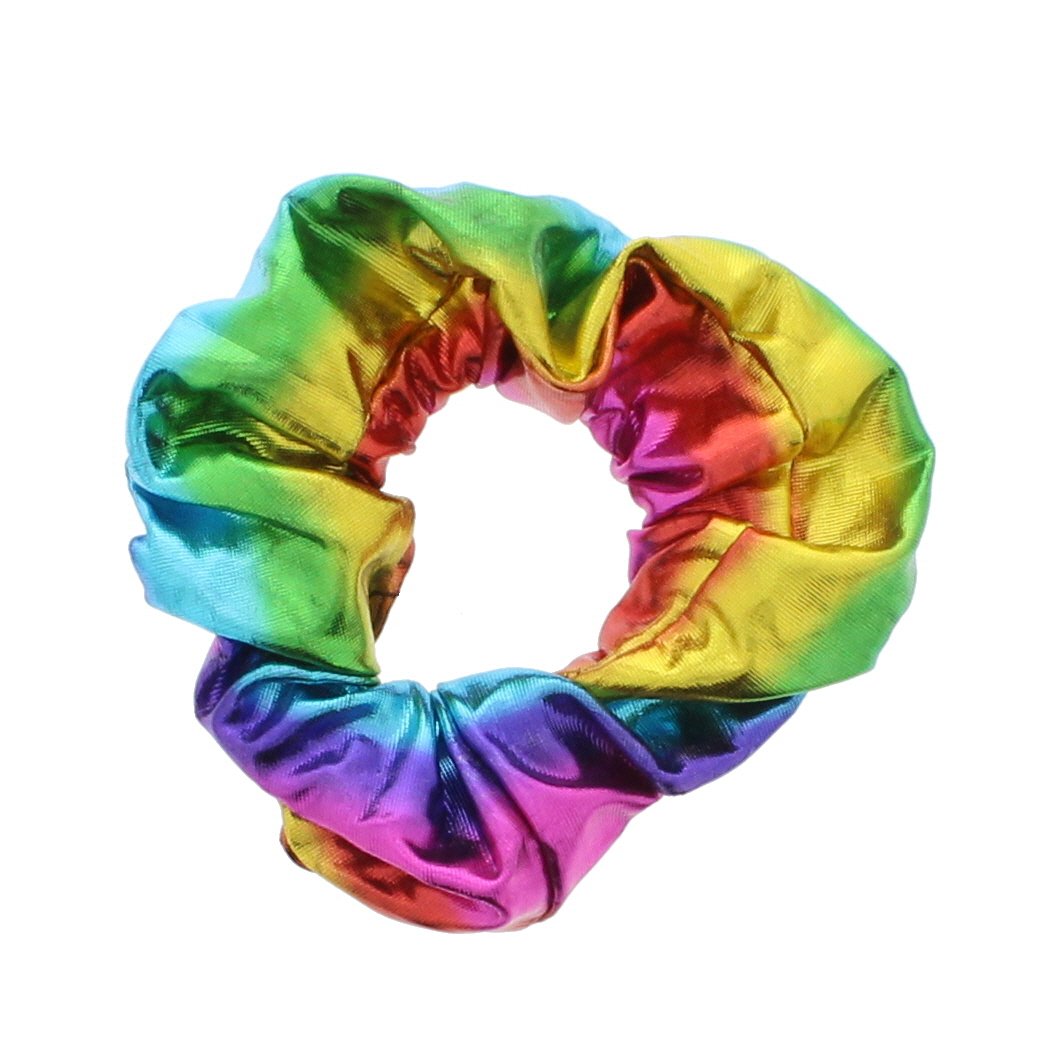 Gay Pride Rainbow Metallic Scrunchie