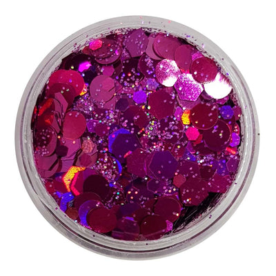 Red Festival Glitter (Holographic Chunky Glitter Mix) - Real Raspberry