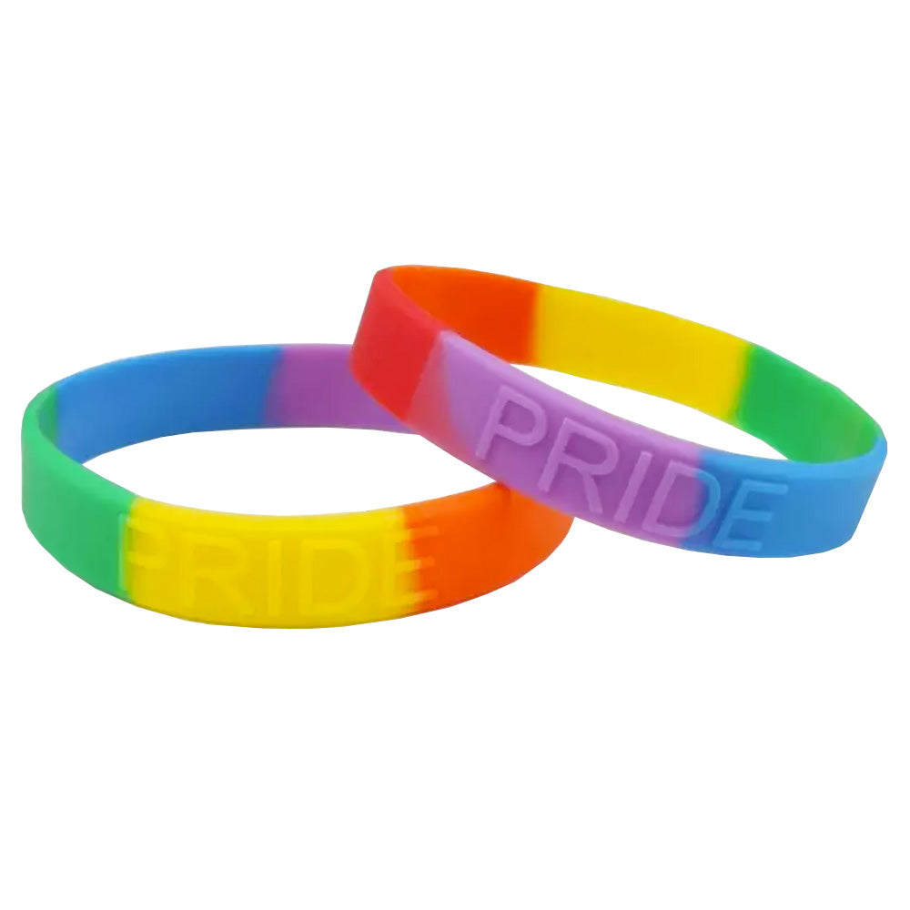 Gay Pride Rainbow Silicone Wristband