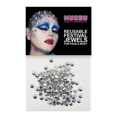 Silver Metallic Diamantes - Face & Body Gems 4mm