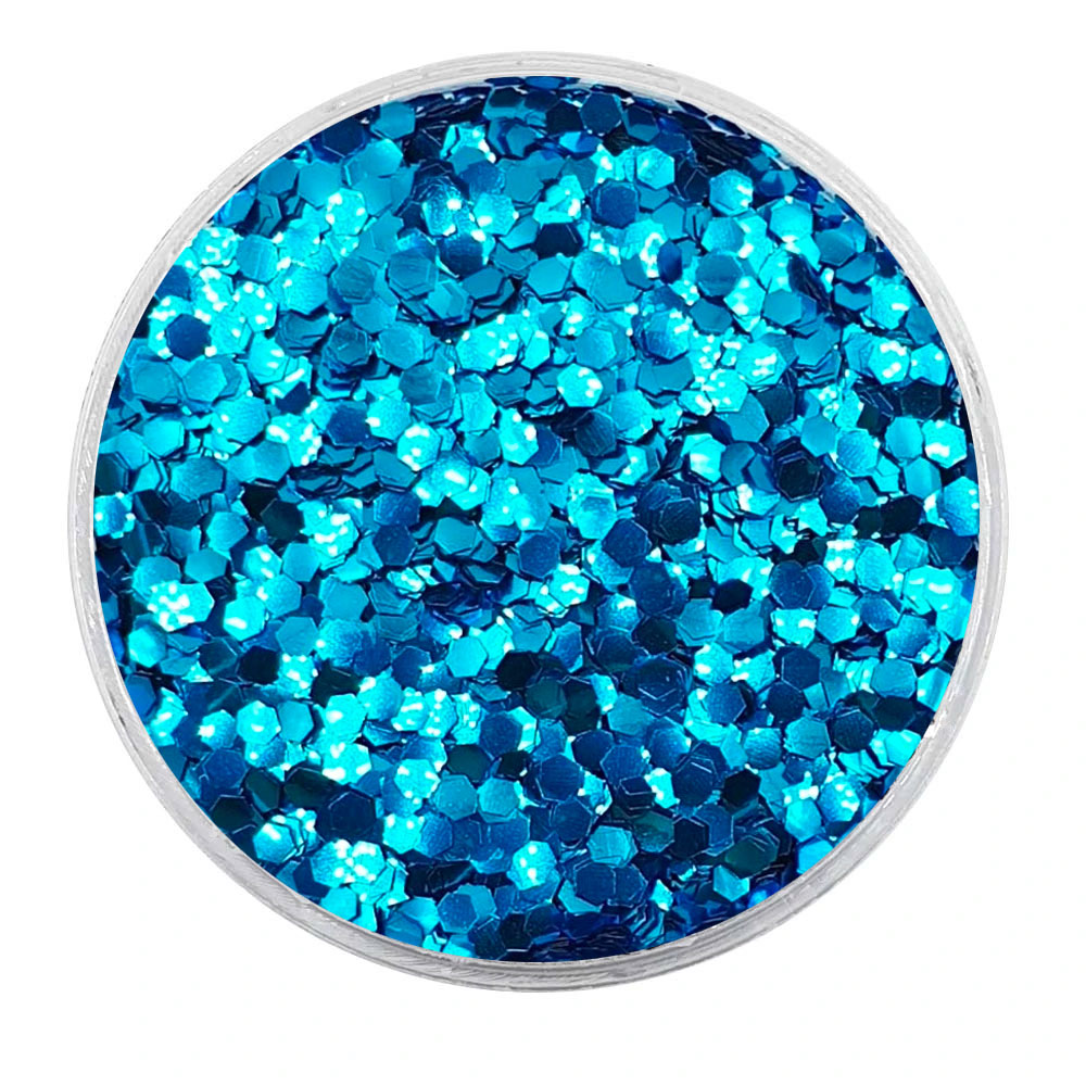MUOBU Biodegradable Sky Blue Glitter - Mini Hexagon Metallic Glitter
