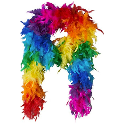 Gay Pride Rainbow Feather Boa