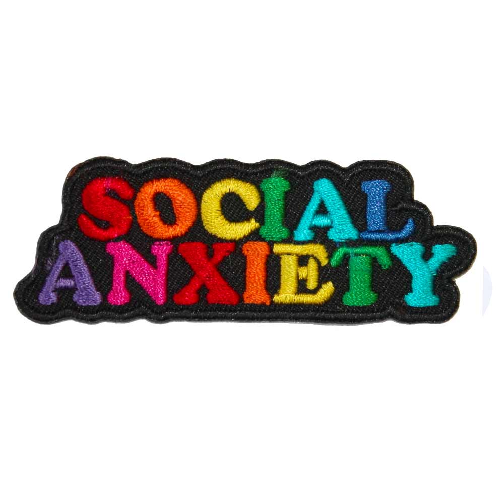 Social Anxiety Embroidered Iron-On Patch