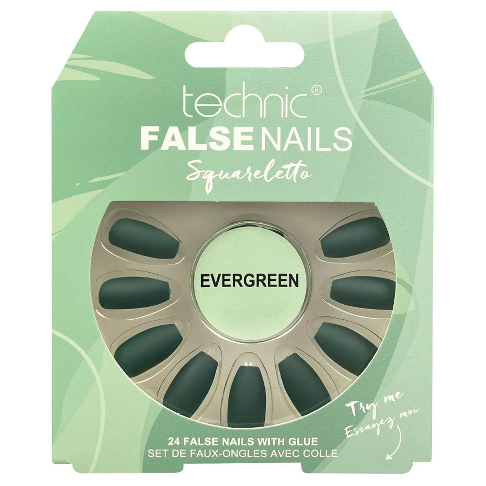 Technic False Nails - Squareletto Evergreen
