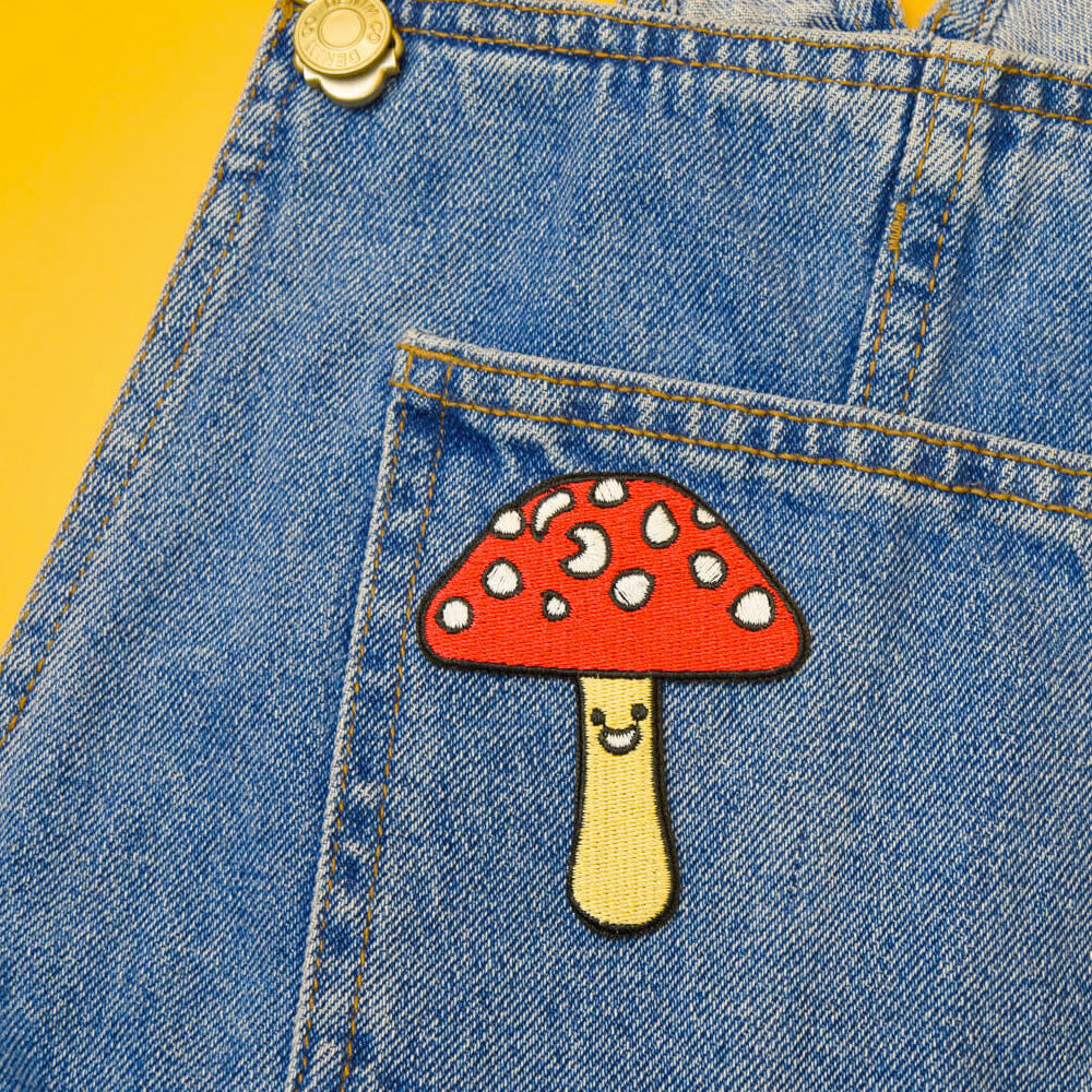 Toadstool Embroidered Iron-On Patch