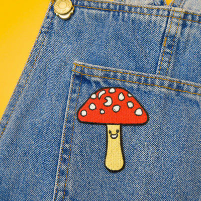 Toadstool Embroidered Iron-On Patch