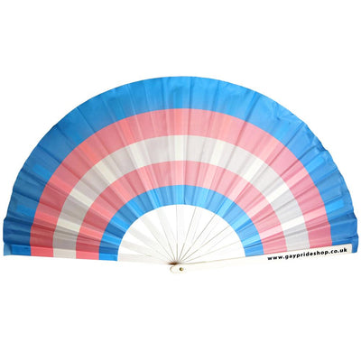 Transgender Flag Cracking Fan - Large 33cm
