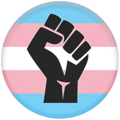 BLM (Black Lives Matter) Fist Transgender Flag Small Pin Badge