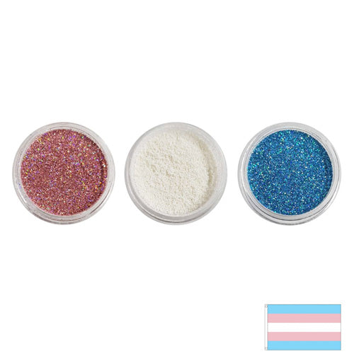 Transgender Flag - Holographic Glitter Set (Save £1.50)