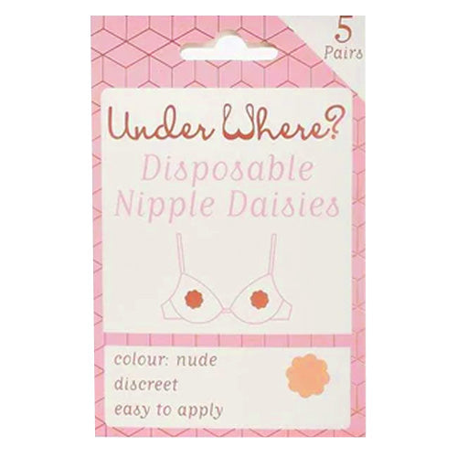 Under Where? Disposable Nipple Daisies (5 Pairs) - Beige Nude