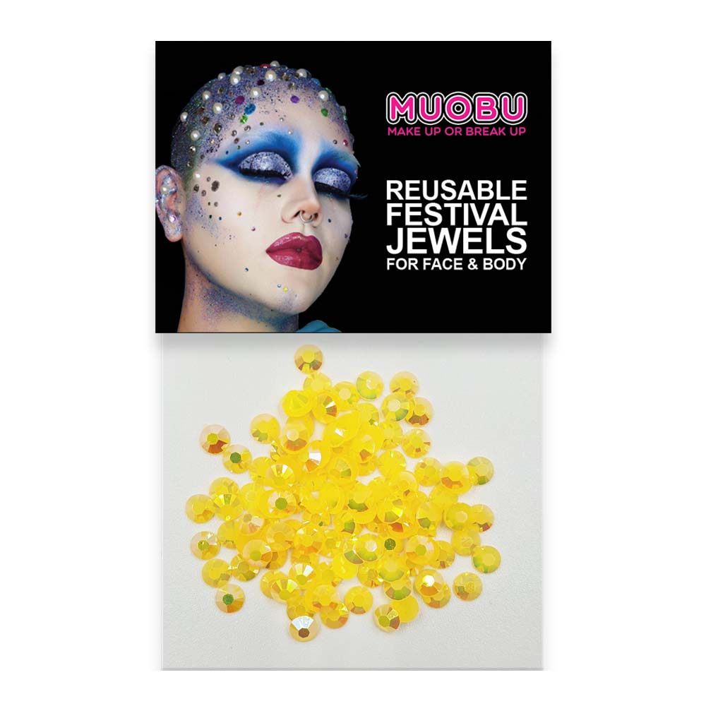 UV Orange Diamantes - Iridescent Face & Body Gems 4mm