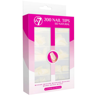 W7 200 Acrylic Nail Tips - Natural