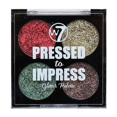 W7 Pressed To Impress Glitter Palette - In Vogue