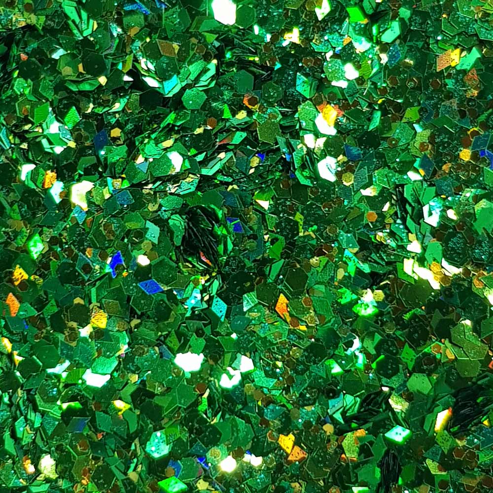Green Festival Glitter (Holographic Chunky Glitter Mix) - Wicked Green