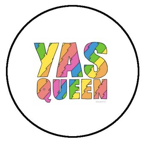 Yas Queen Rainbow Small Pin Badge