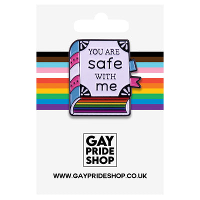 Book Cover - You Are Safe With Me Enamel Pin